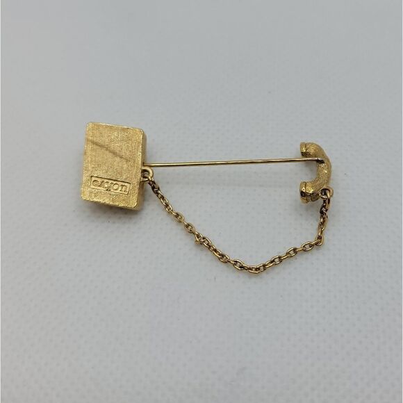 VINTAGE AVON Gold Tone Phone Brooch - Picture 4 of 5